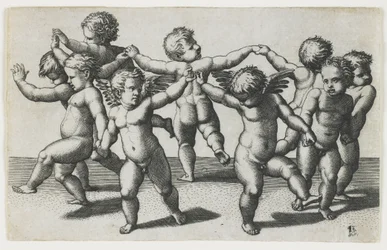 Two Cupids Leading Children in a Dance